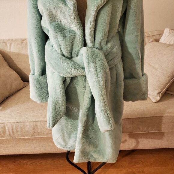 Halogen X Atlantic-Pacific Faux Fur Coat sz Small - Picture 7 of 13